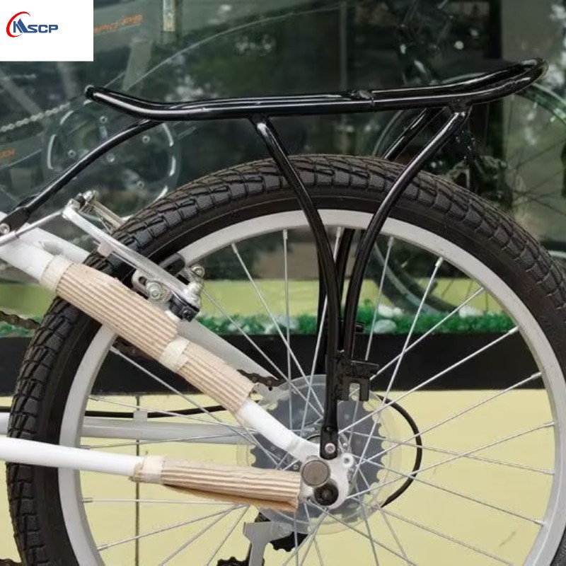 20 pulgadas bicicleta plegable asiento trasero de aleación de aluminio estante trasero percha de equipaje después de viajes de larga distancia
