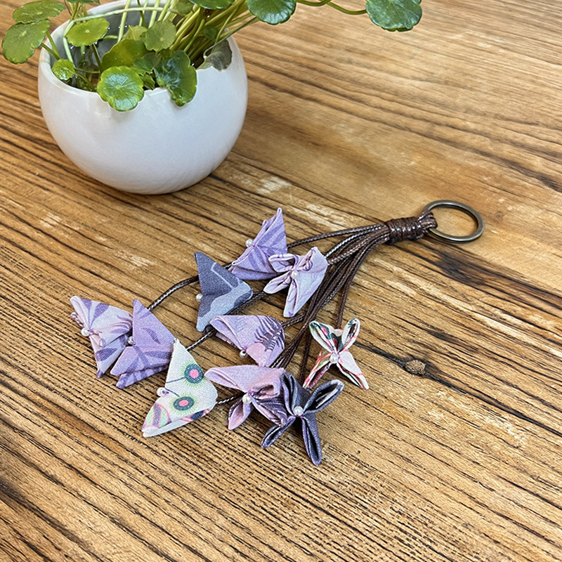 Lirio de los valles coche colgante patchwork adornos Lu bordado hecho a mano bordado DIY patchwork material de producción paquete adornos colgantes