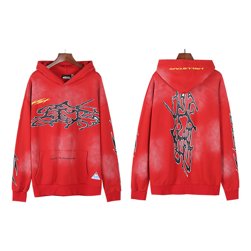 25ss 高品質ヘルスター美しいトレンディなハイストリートウォッシュ加工ルーズパーカー、スウェットシャツ、パンツ、男性用と女性用のスーツ|undefined