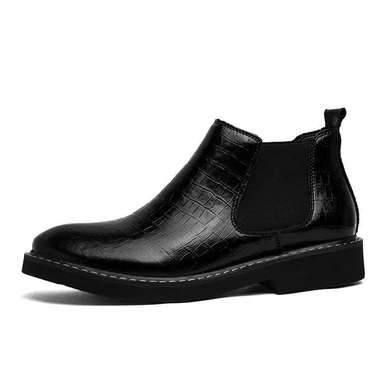 High chelsea pointy toe, plus size, genuine leather