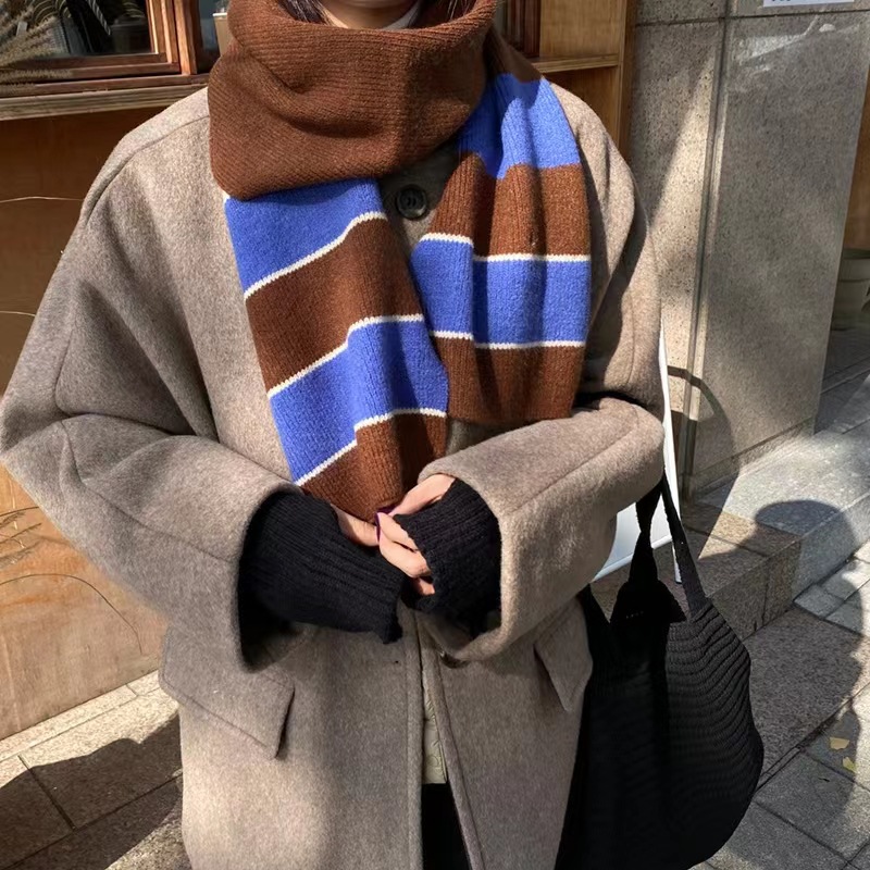 Winter Japanese retro keep warm scarf made of faux fur