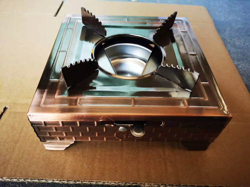 Wholesale Thick Square Alcohol Stove, Bronze Square Stove Pot Bar Hot Pot Small Firepot Home Use Flame Adjustment Court Stove