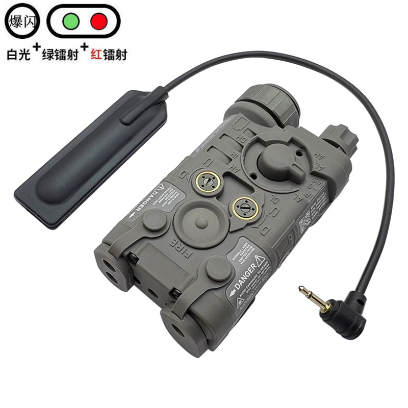 Versión con todas las funciones NGAL-L3 rojo, verde y azul láser IR puntero láser linterna táctica luz LED destello de luz fuerte