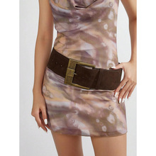 T 12824 Retro wide square buckle belt ���ſ��淽������