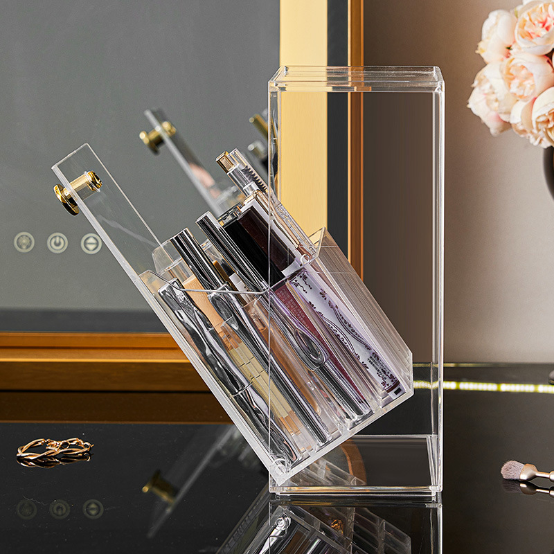 新しい口紅収納ボックス防塵デスクトップ化粧品マニキュア透明口紅ボックスリップ釉薬収納ラック|undefined