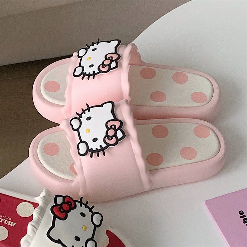 卡通可爱hellokitty拖鞋女夏外穿网红软底居家防滑室内凉拖鞋秋千|undefined