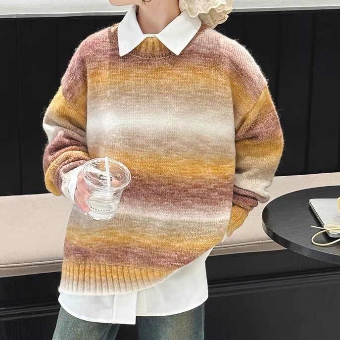 渐变花式纱喷毛纱 3.3支渐变喷毛纱 58%晴纶29%涤纶9%尼龙4%羊毛