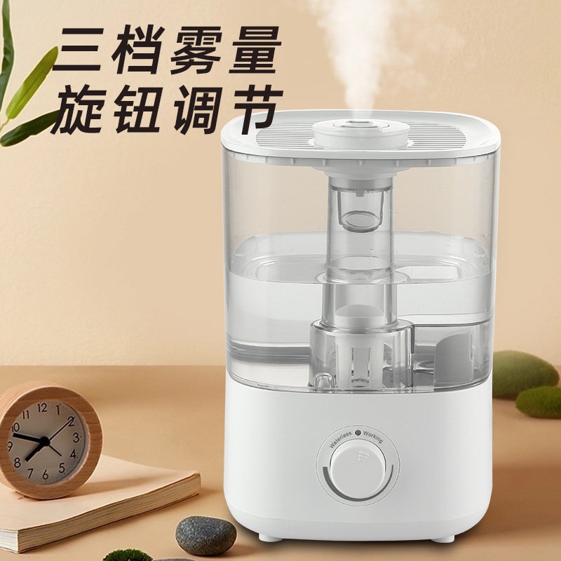 Mechanical Transparent Water Tank Water Sprayer Household Mute Bedroom Heavy Fog Desktop Air Purification Humidifier