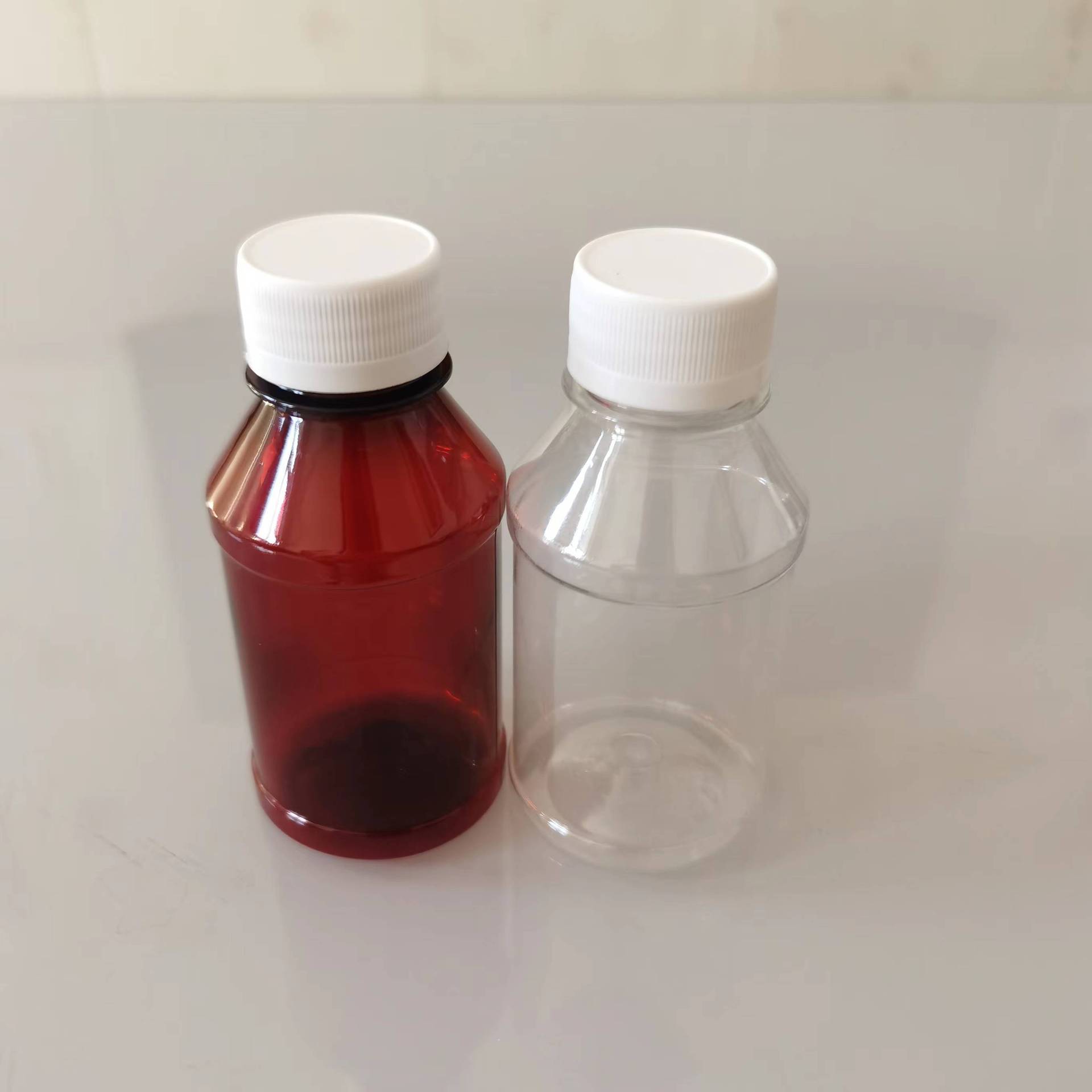 现货供应100ml碘伏瓶子棕色白色绿色pet酒精瓶消毒水瓶农药化工瓶