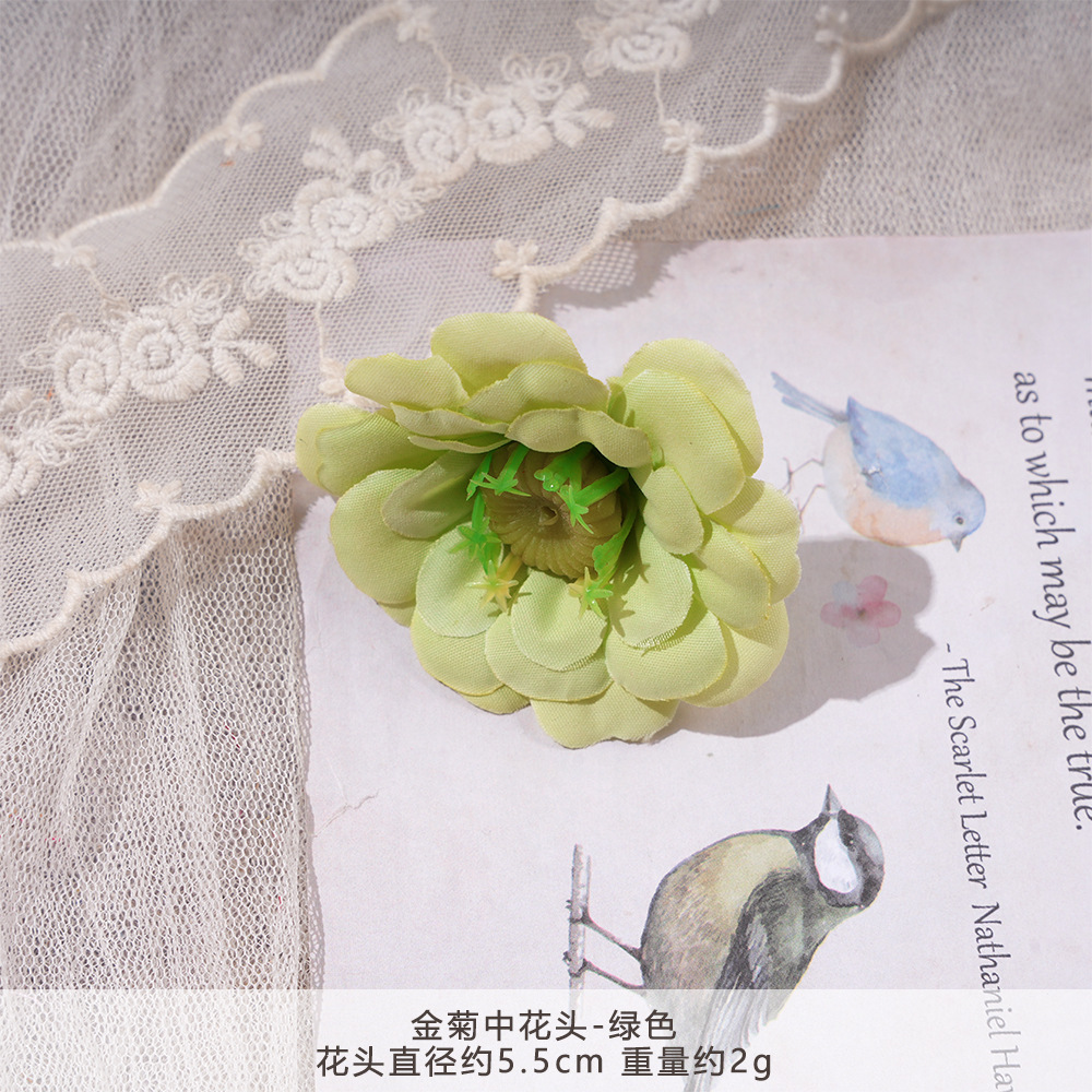 YG-황금 국화 중간 꽃 머리-녹색