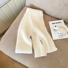 韩国订单同款围巾含羊毛混线复古花纱秋冬加厚保暖围脖男女护颈款