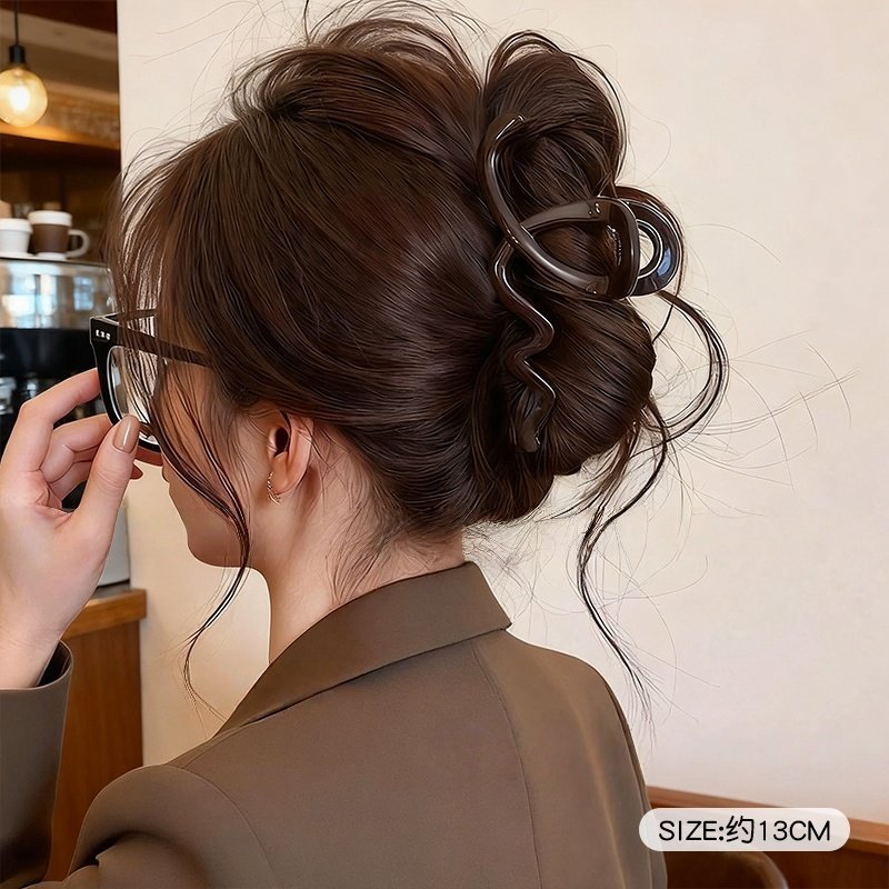 Chocolate brown with wavy pattern
