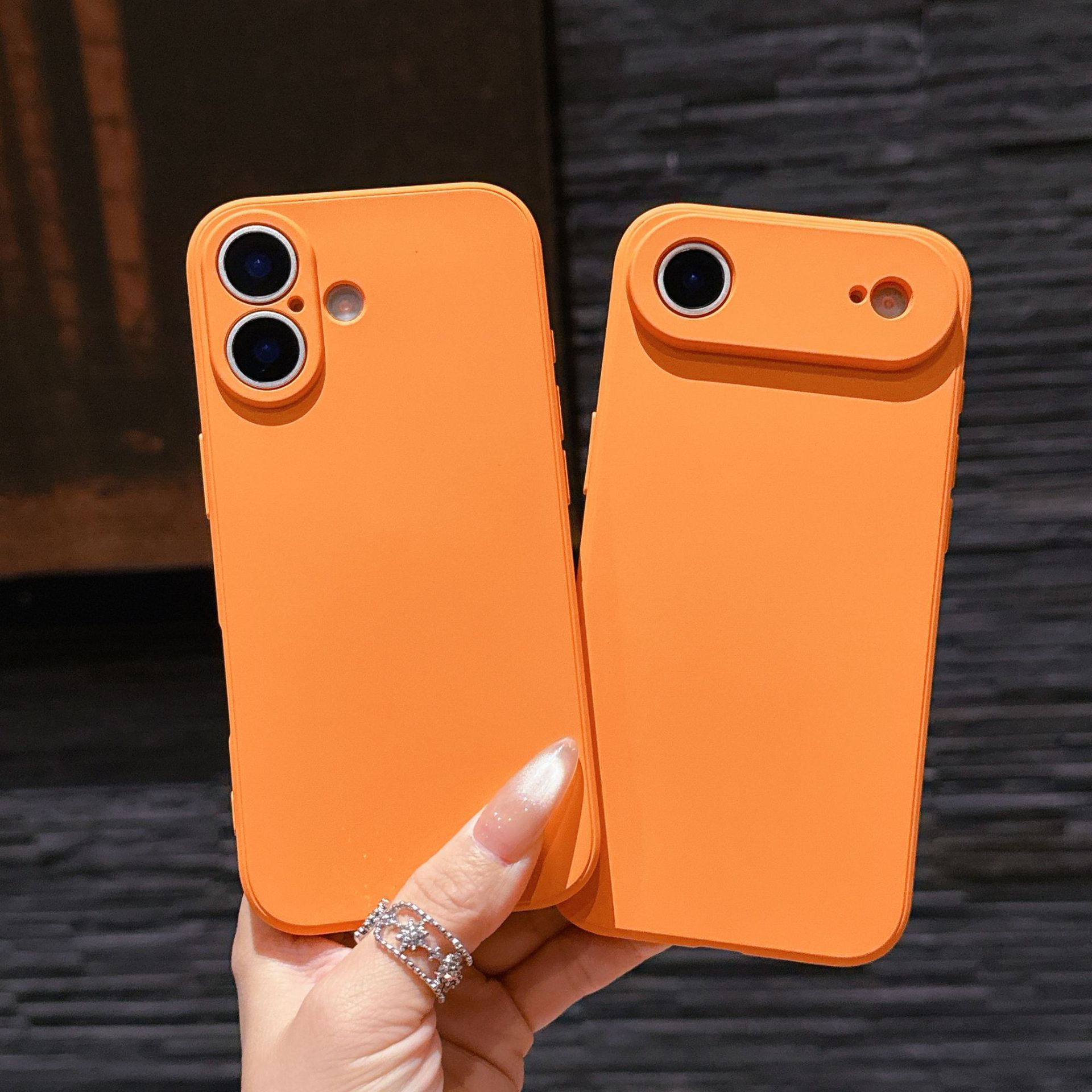 Funda líquida para iPhone 17Pro, compatible con Apple 15Pro, borde recto, orificios precisos, funda protectora de silicona de cobertura total para 13
