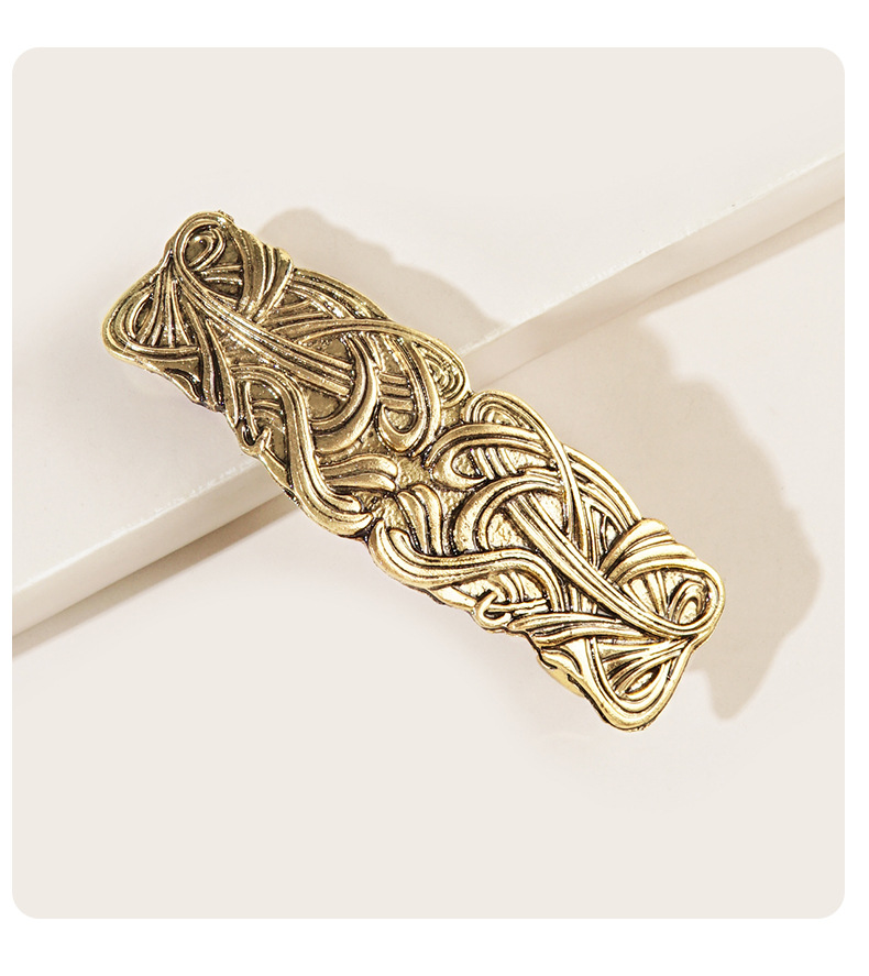 Retro Style Retro Metal Abstract Stripe Symmetrical Large Flower Hairpin