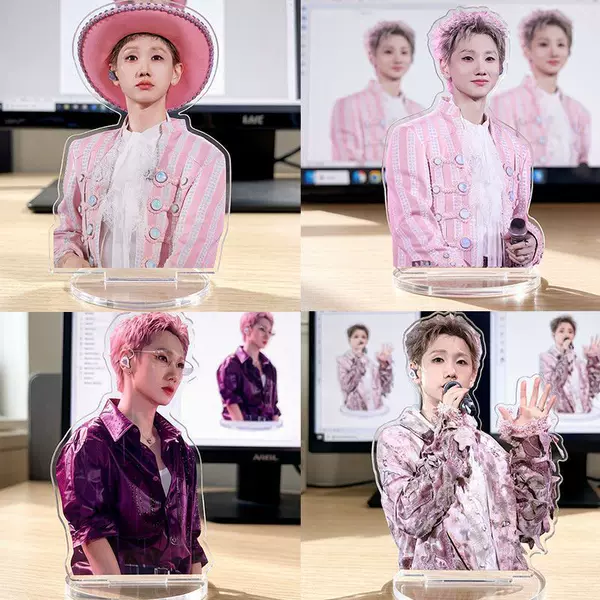 Wang Su-long's acrylic figure stand with human-like makeup and styling, concert merchandise, high-value desktop decoration, gift item