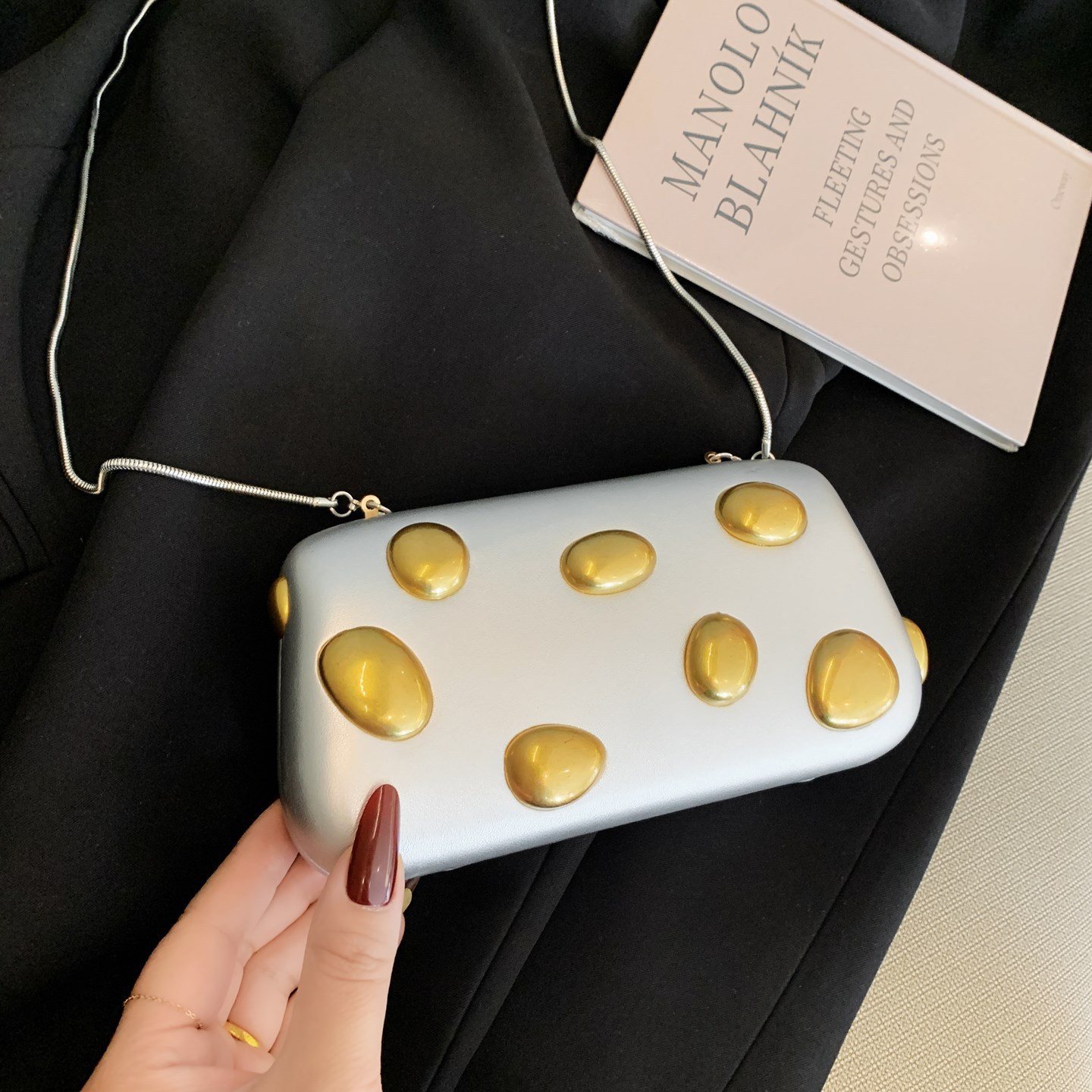 Nuevo cross-border PU retro damas sensación de metal bolso de cena sensación de alto nivel bolso de mano ligero de lujo bolso de noche de hombro