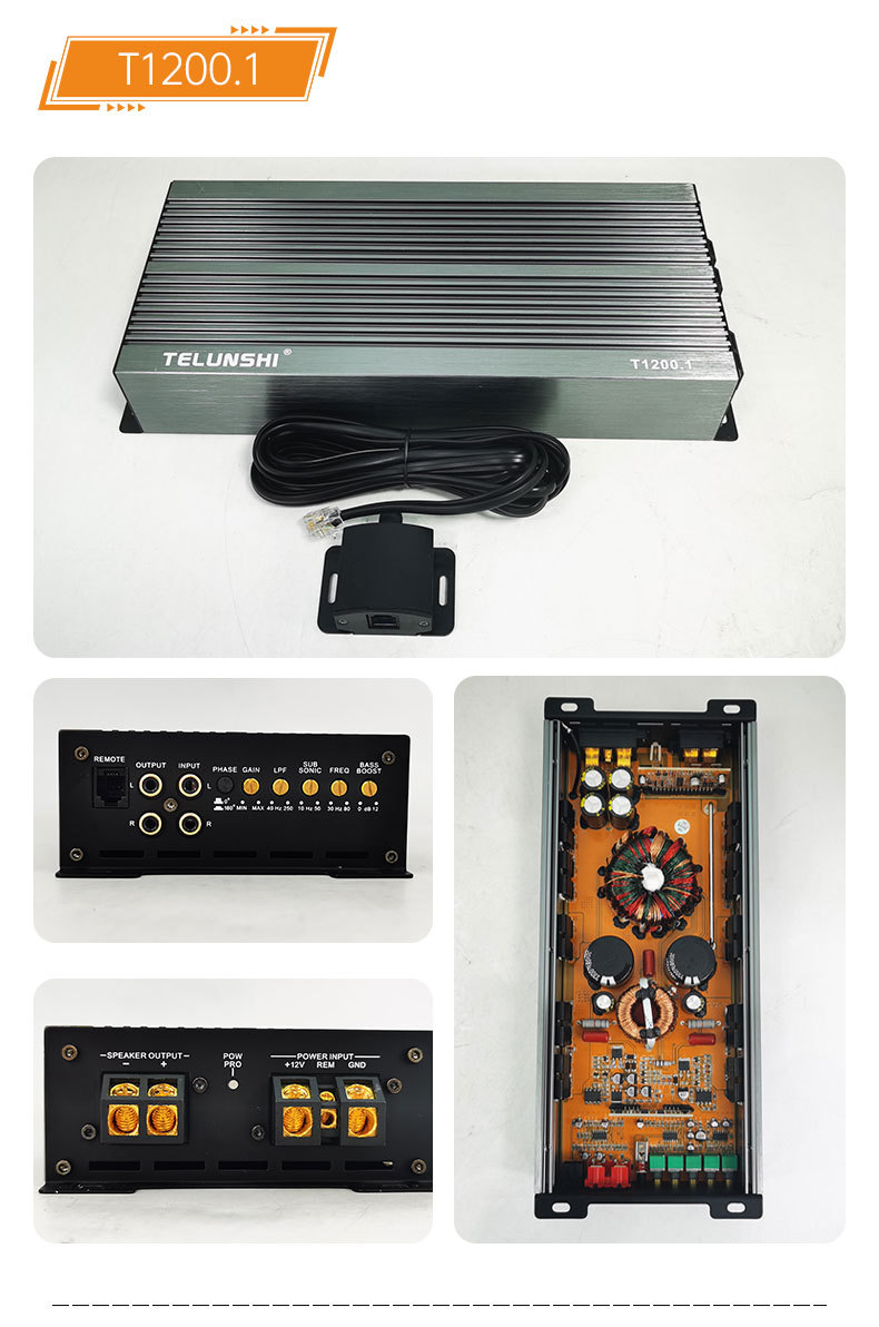 Factory Direct Sales Car Audio Modification 4-Channel Single-Channel Car Amplifier Wholesale Car Amplifier High-Power Amplifier