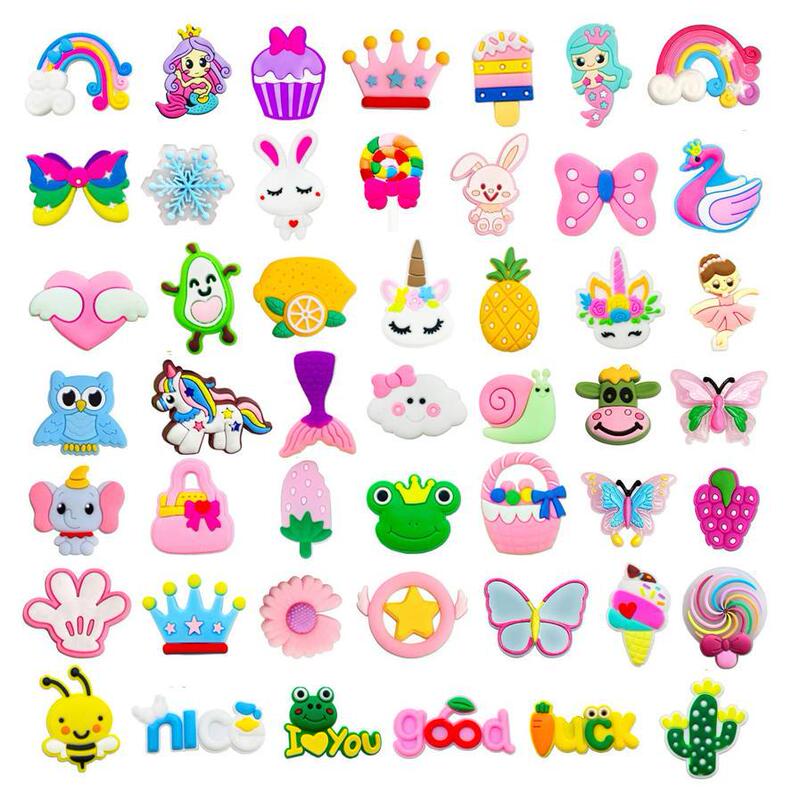 Random hole shoes buckle 20 30 50 100pcs random PVC shoes charm garden shoes accessories children party gift