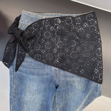 高品质厚实水溶性全棉蕾丝三角巾屁帘女优雅装饰领巾围巾镂空刺绣