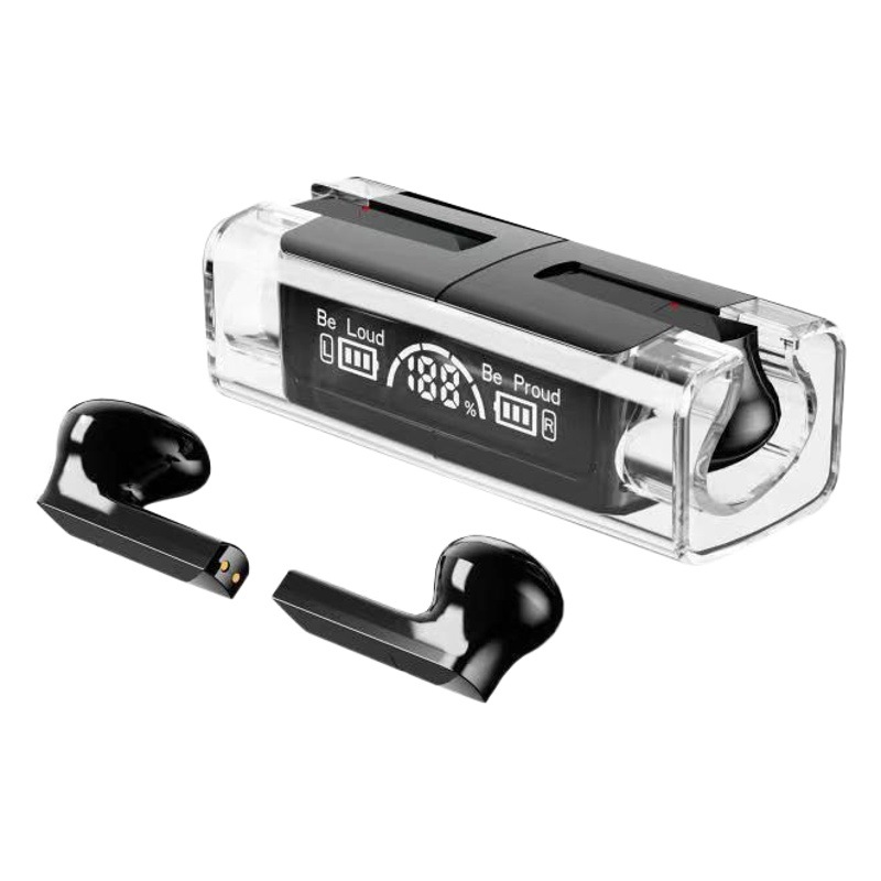 D32 espacio transparente almacén TWS auriculares Bluetooth larga vida media en la oreja ENC ruido cancelación mini auriculares inalámbricos