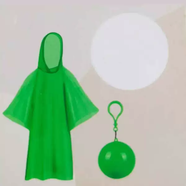 Outdoor Portable Adult and Kidsren's Cape Raincoat Ball Disposable Raincoat Travel Fishing Emergency Plastic Raincoat Ball