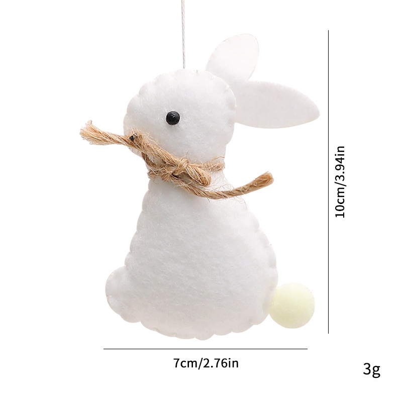 Nuevos productos transfronterizos muñecas de conejo de Pascua cestas de rábano adorables muñecas de conejo decoraciones navideñas