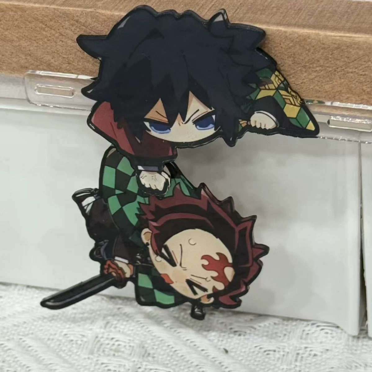 Новая модель по «Истребителю демонов» (Kimetsu no Yaiba): Танжиро, акриловая фигурка в сидячей позе, стойка-табличка, подвесной сувенир, коллекционный подарок, ручная работа