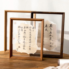 両面の透明な枠に絵の枠を並べて、a 4毛筆の字の6寸の書道の額縁のアクリル展示の枠のバッチを表装します。