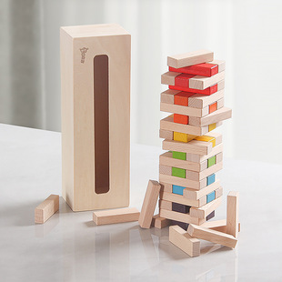 Children's puzzle stacking music balance layer upon layer high pumping music wood bottom pumping salary building blocks pile wood board game