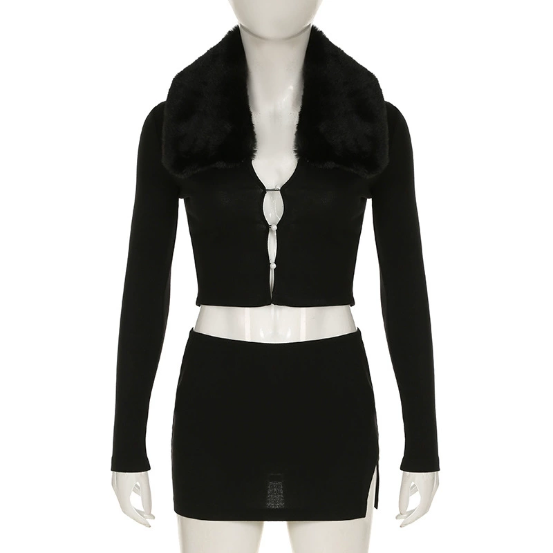 Demi-season long-sleeve, skirt, set, Amazon