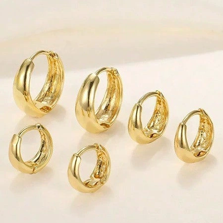 Изящные серьги из меди, набор, универсальная органическая модная аксессуары, набор из 3 шт, стиль высшего качества, лёгкая роскошь