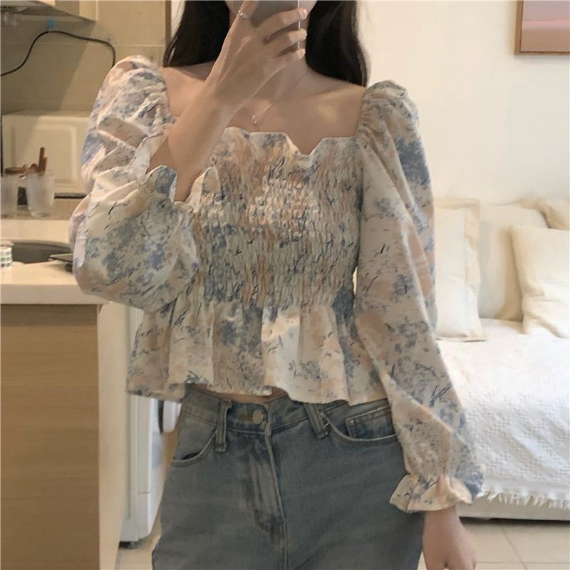 Spring summer design short shiffon shirt