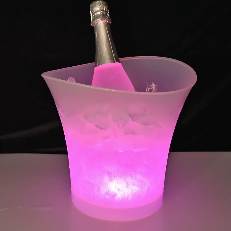 スポット発光シャンパン氷桶5lバーktv商用転倒防止冷たいワインビール桶ice bucket|undefined