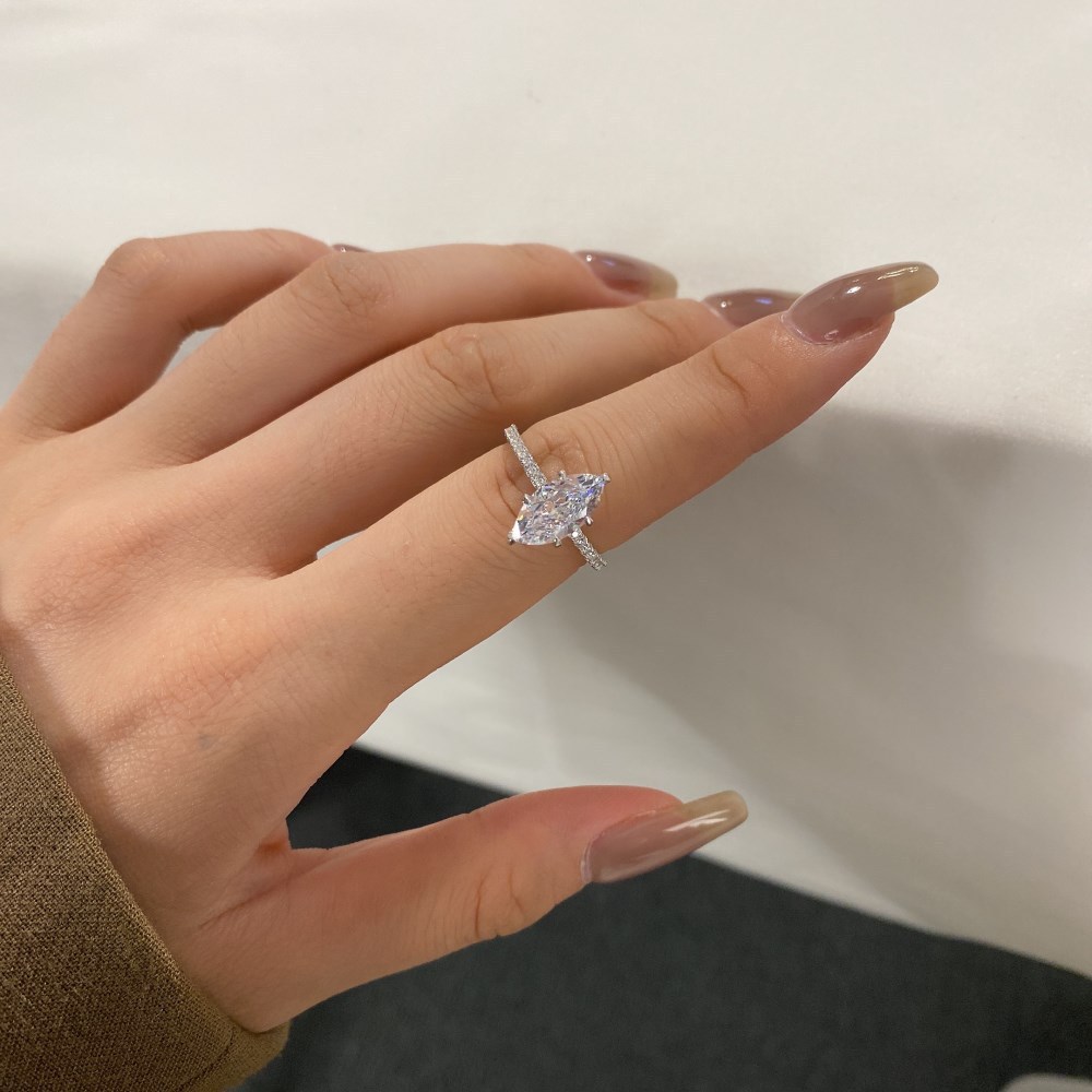 6g Weight Zircon Inlay Material Rings Classification 5, 9, Adjustable Ring Size 1 Piece Quantity Holiday, Daily Occasion 925 Sterling Silver Material Geometric Pattern Women's Gender Plating, Inlay Design Basic, Modern Style, Classic Style Style 925 Sterling Silver Zircon Geometric Rings 49