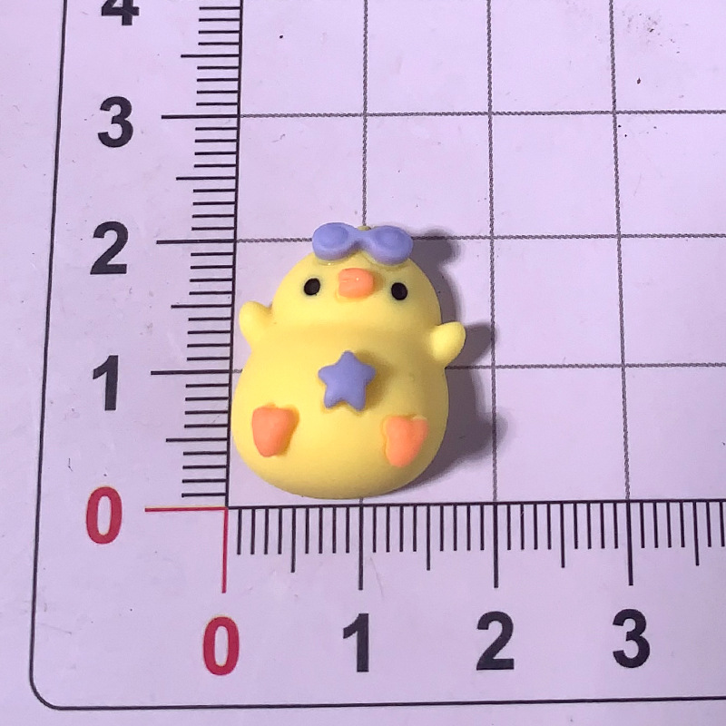 Caricatura gorda pollo amarillo diy accesorios de resina para el cabello agujero abrazaderas de zapatos agujero material hecho a mano accesorios de caso de teléfono móvil