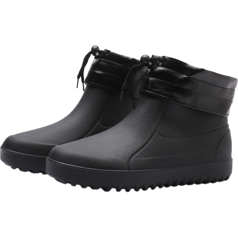 Botas de lluvia bajas transfronterizas para hombres zapatos impermeables al aire libre antideslizantes zapatos de trabajo de cocina de moda alemana zapatos de goma de lavado de coches de pesca