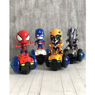 Cross-border Hot Sale Electric Universal Balance Car Spider Toy Man 360 Rotating Music Light Children Holiday Gift