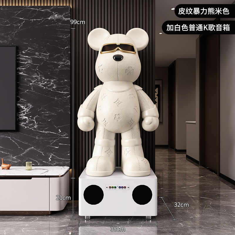 Pwen Violent Bear 大型床置き装飾品リビングルームテレビキャビネットの隣の家の装飾新築祝いギフトライト高級|undefined