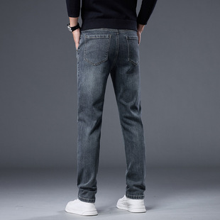 Free Shipping 2025 Spring and Summer New European Men's Casual Slim Stretch Small Straight Light Luxury Business European Version Cow