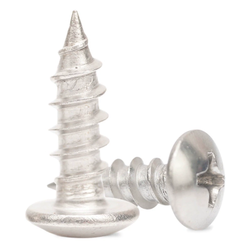 Производители на складе Оптовые нержавеющие стали большие самонарезающие винты с плоской головкой поперечные самонарезающие винты с грибовидной головкой