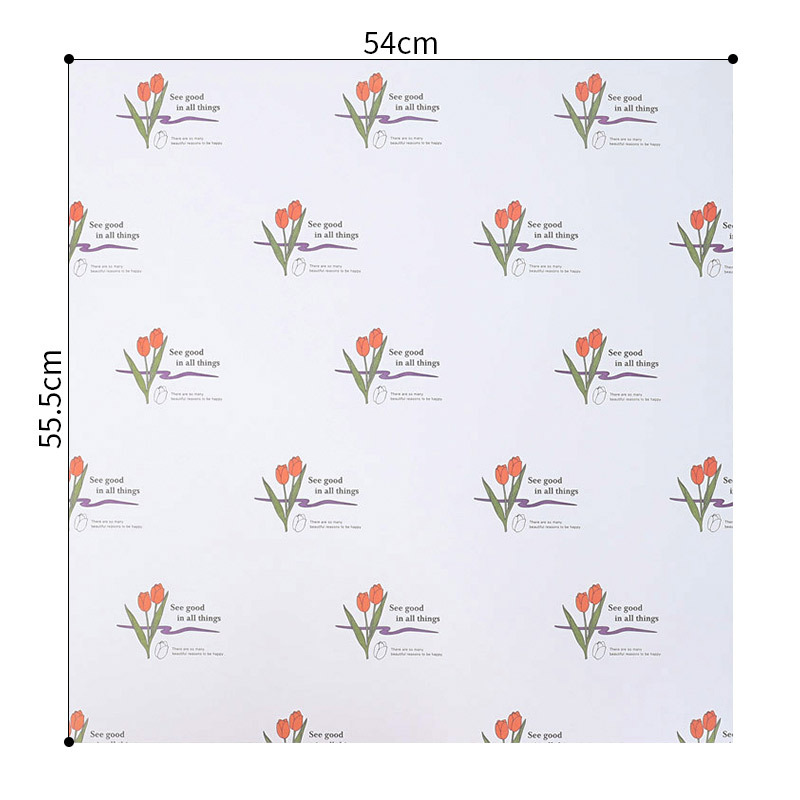 Papel de Regalo, Material para Envolver, Papel Decorativo para Flores, Papel para Floristería, Productos de Papel Decorativo, Caja de Regalo, Papel para Envolver Tulipanes, Estilo Ins