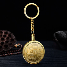 比特币挂饰金属钥匙扣镀金纪念币欧美虚拟数字货币比特币跨境供商