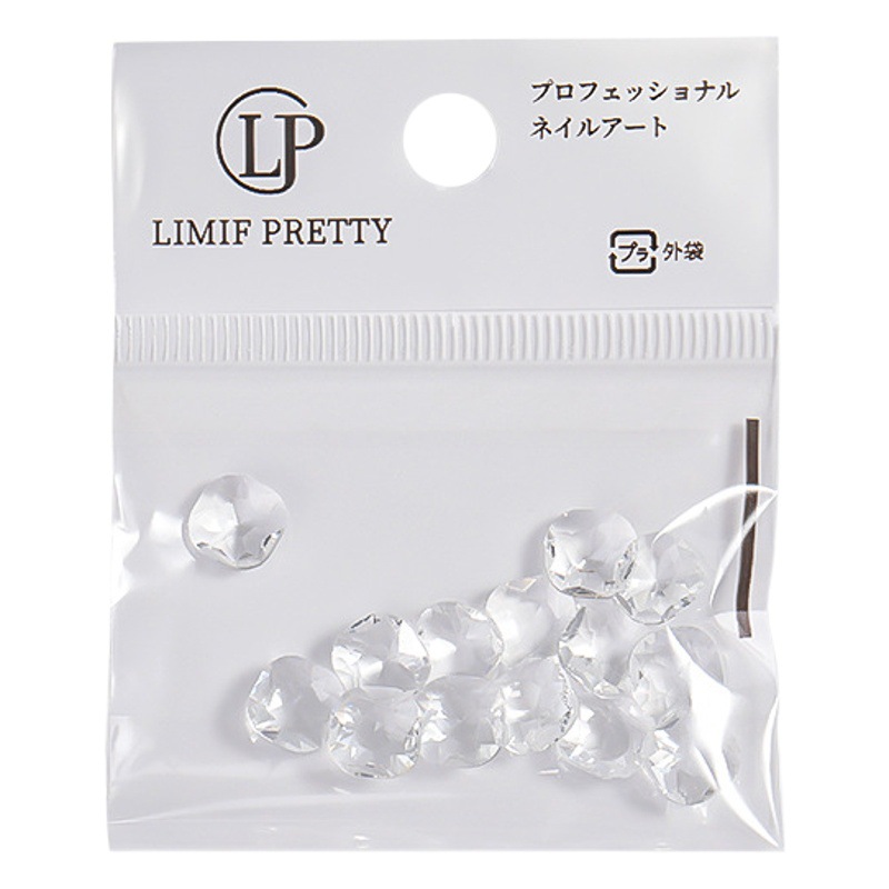 Nail transparente puntiagudo diamante joyería 2023 popular Super Flash azúcar de roca paloma huevo Crooked Heart Glass nail accesorios al por mayor