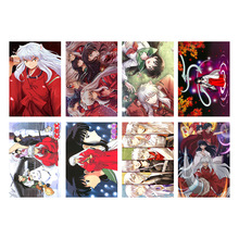 新款犬夜叉动漫海报高清压纹亚马逊速卖通OPP袋装海报一套8张贴画