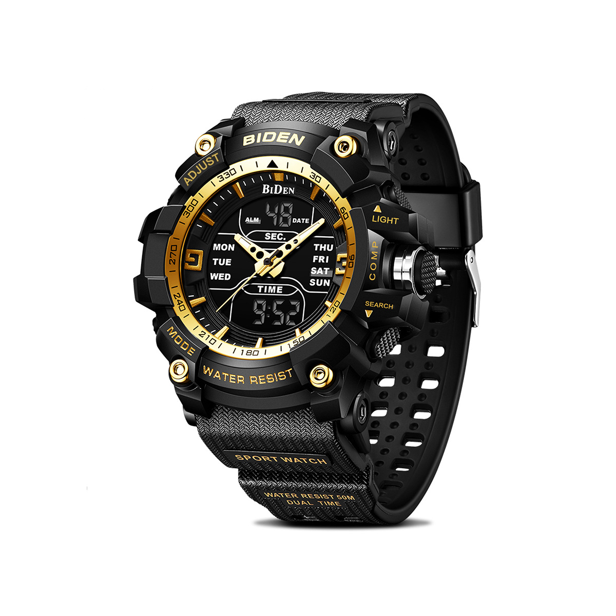 Guangzhou Watch Cross-border Watch Wholesale BIDEN Silicone Quartz Watch Luminous Waterproof Sports Men's Watch Manufacturers New