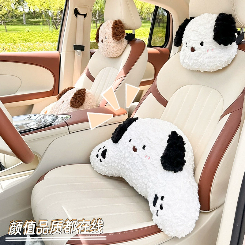Поддержка поясницы автомобиля, основное сиденье водителя, защита талии, пара автомобилей, милый мультяшный интерьер, подголовник, подушка для шеи, набор для женщин