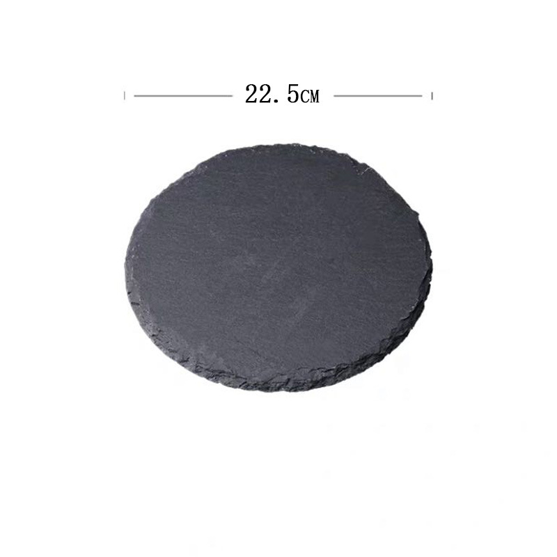 Placa de pizarra de queso japonés y coreano placa plana placa occidental cocina japonesa piedra swing placa fruta postre bandeja de carne