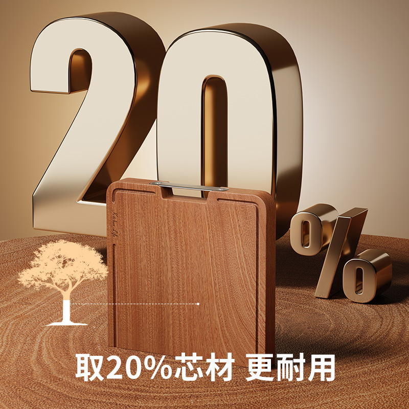 【禾豆c】菜板防霉抗菌家用砧板整木食品级案板厨房专用切菜板|undefined