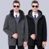 Winter clothes new pattern Hooded Down Jackets thickening keep warm middle age man coat Mid length version business affairs leisure time men's wear