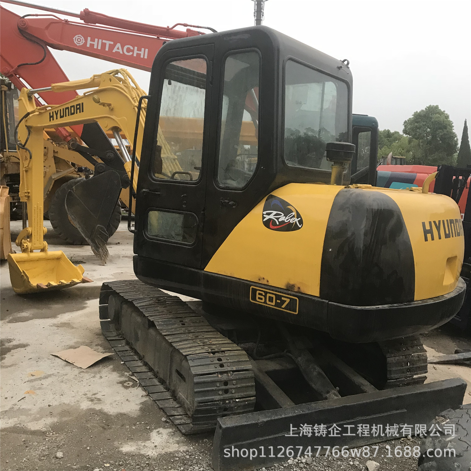 九成新HYUNDAi挖掘机R60挖机 6吨钩机